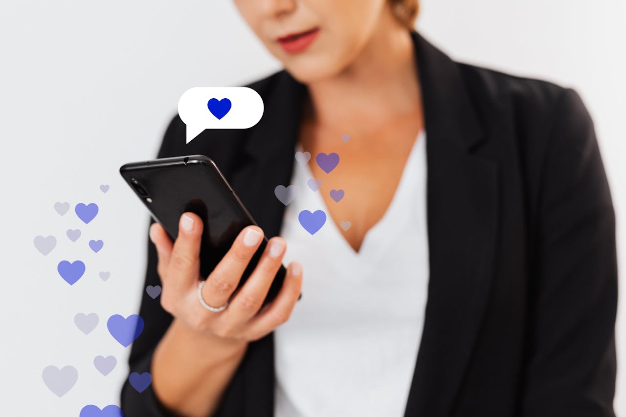 Photo by Photo By: Kaboompics.com: https://www.pexels.com/photo/close-up-shot-of-a-person-using-a-smartphone-6215001/