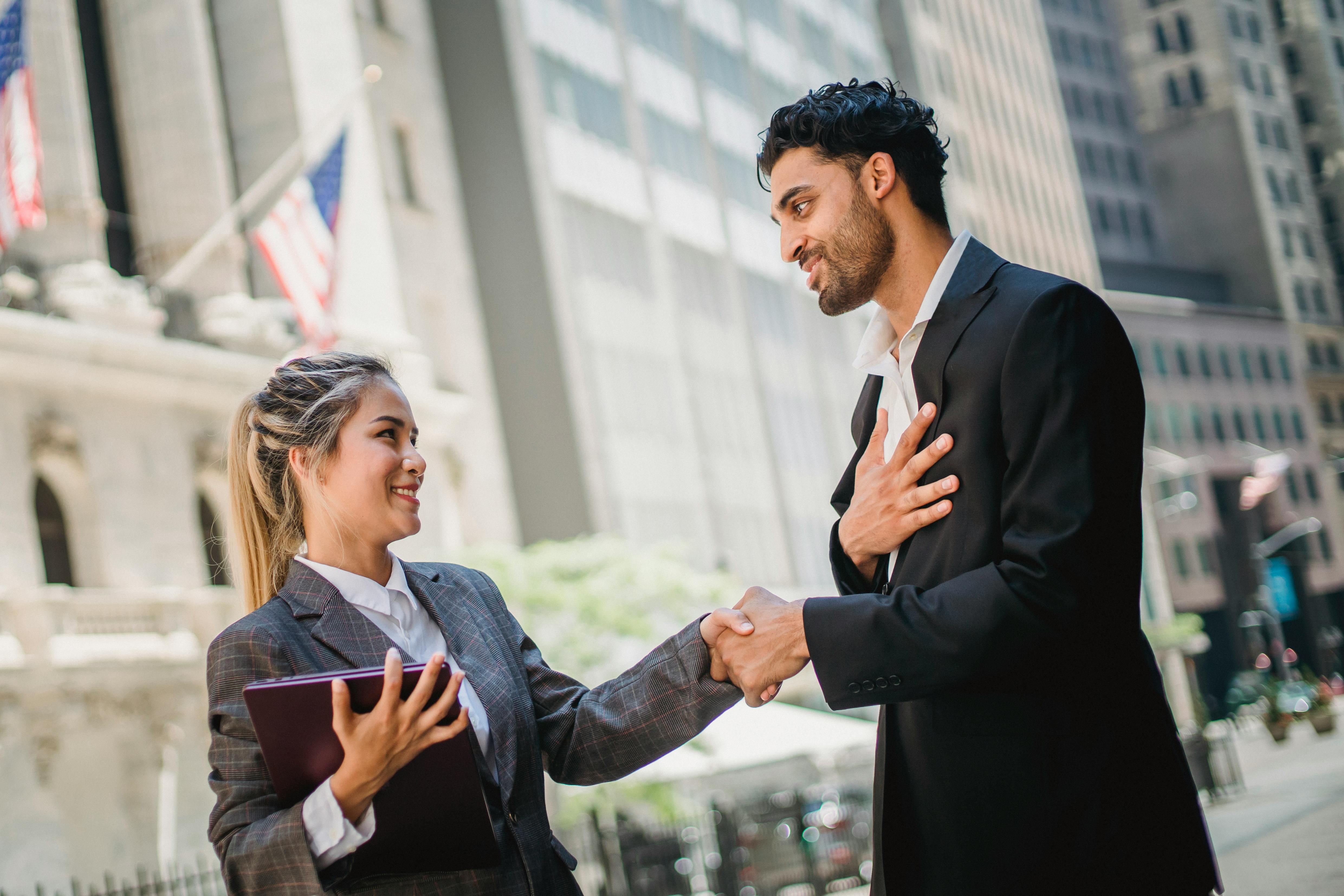 Photo by Ketut Subiyanto: https://www.pexels.com/photo/man-and-woman-doing-hand-shake-4964775/ 
