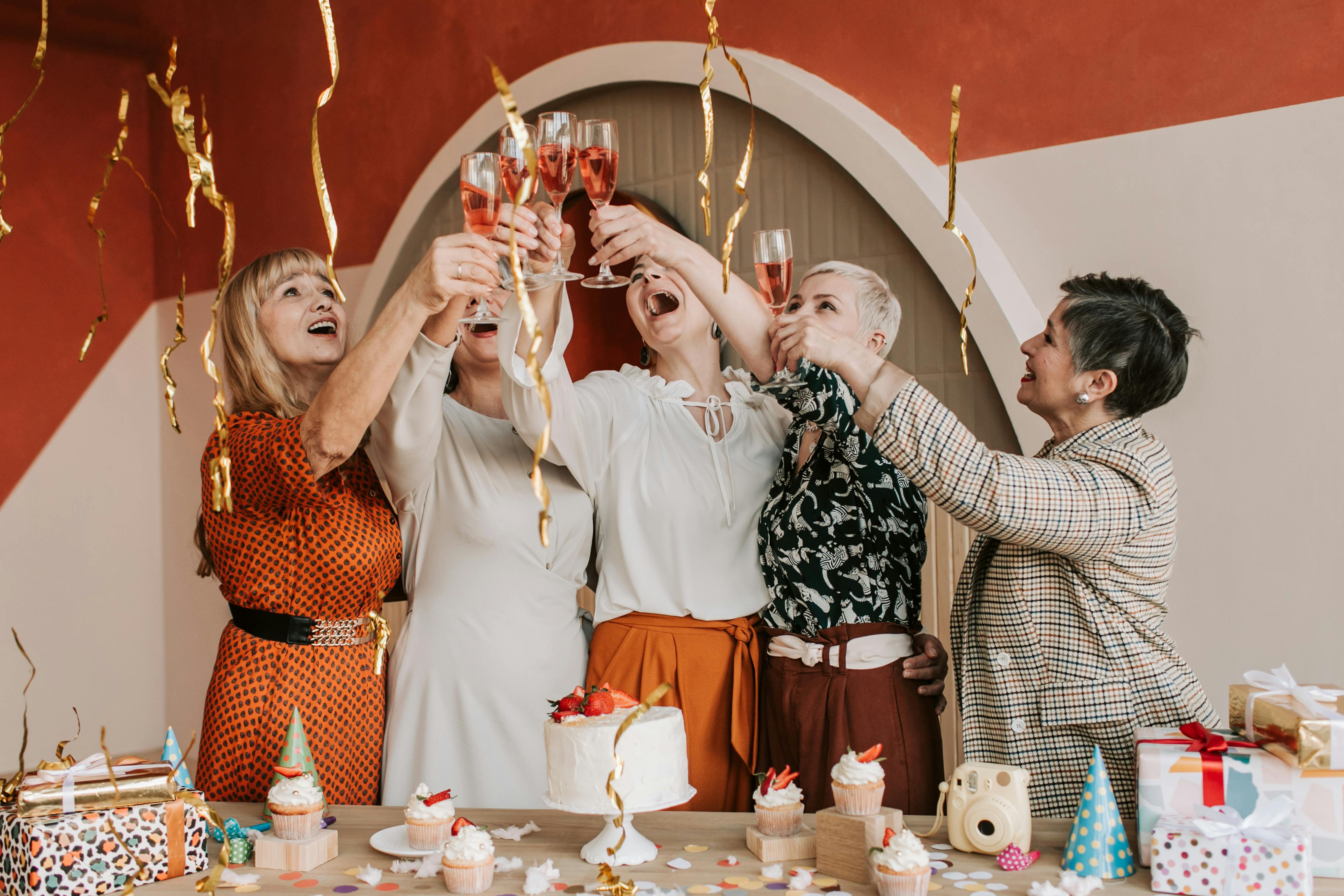 Photo by Vlada Karpovich: https://www.pexels.com/photo/a-group-of-women-doing-a-toast-7561123/