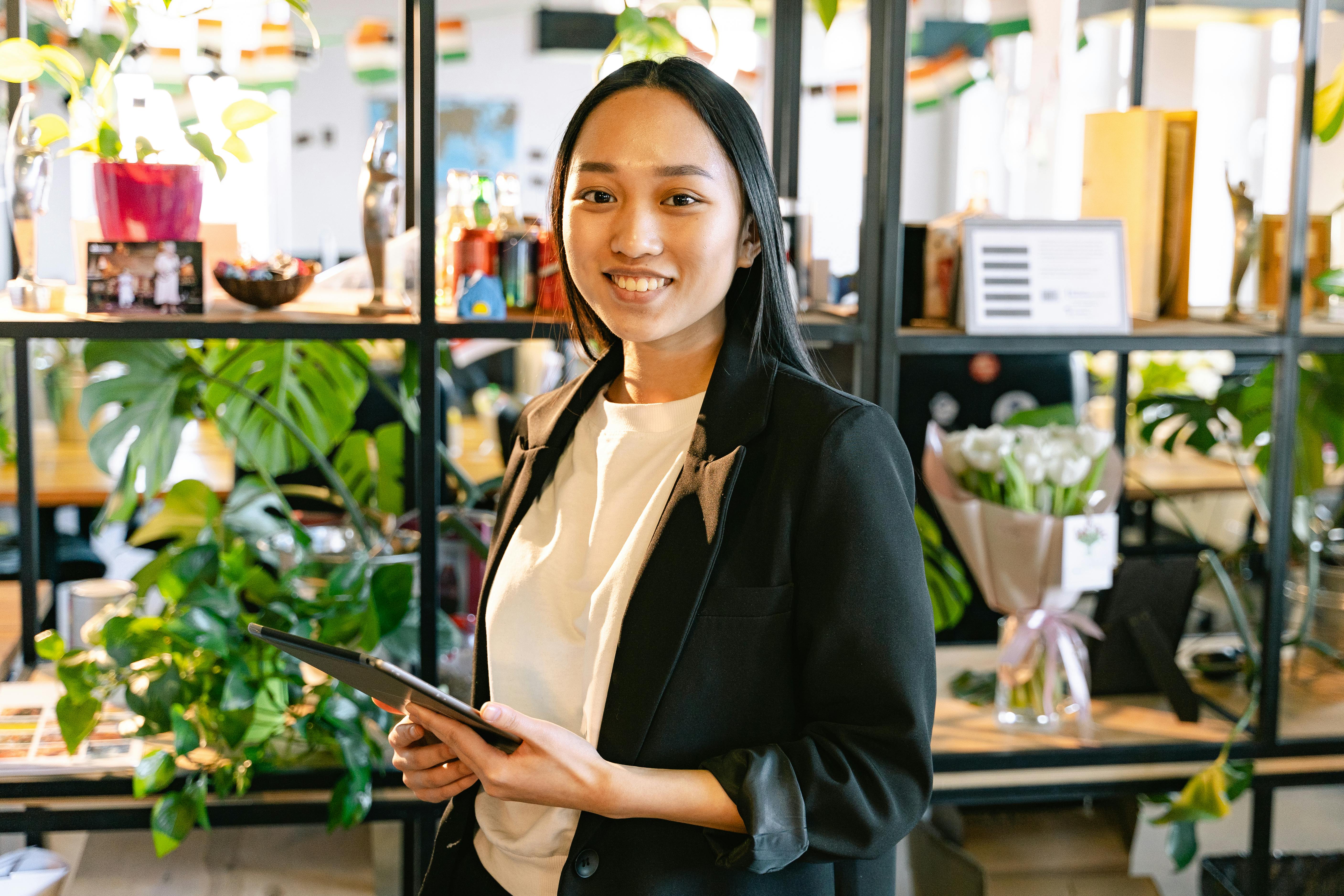 Image from Pexels, Antoni Shkraba Studio https://www.pexels.com/photo/portrait-of-a-woman-wearing-an-office-smart-casual-attire-7163357/