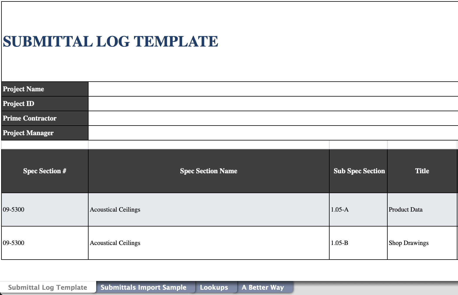 Construction Submittal Log Download Autodesk Construction Cloud Construction Submittal Log Download Autodesk Construction Cloud