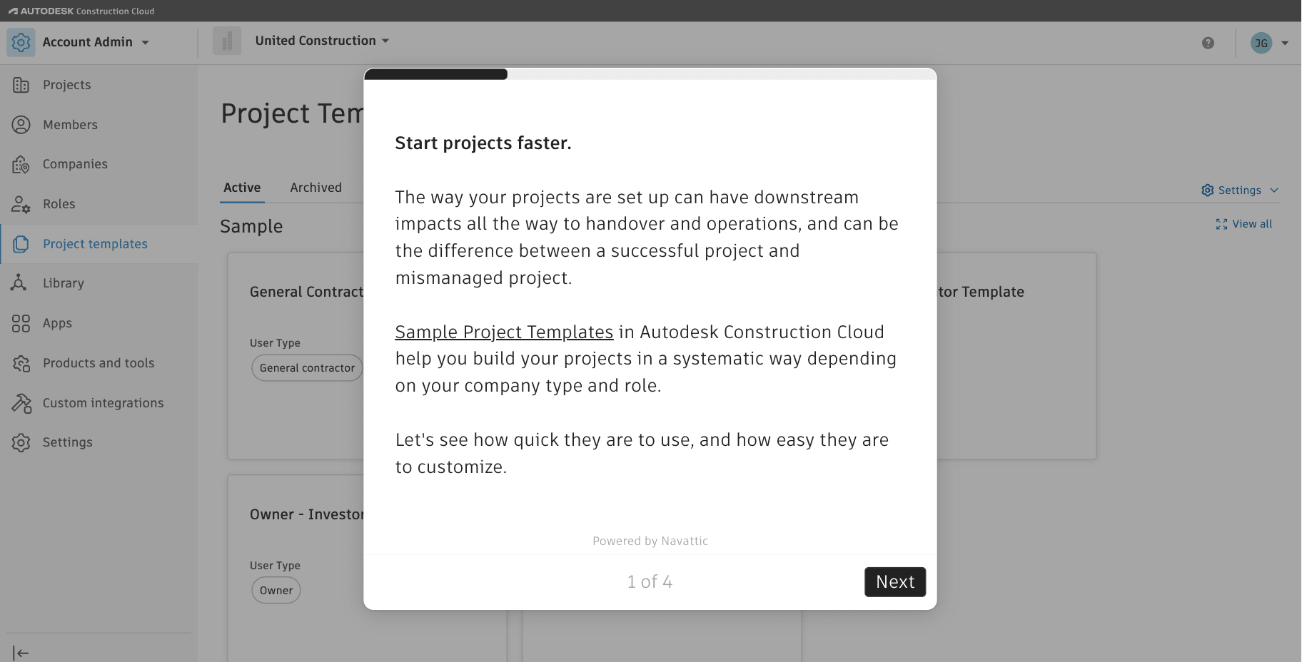 Sample Project Templates Product Tour | Autodesk Construction Cloud