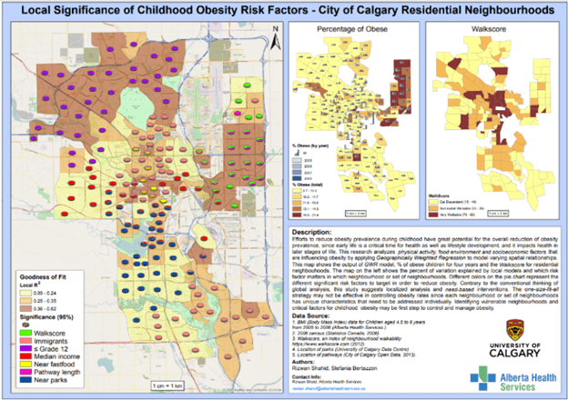 Local Significance of Childhood Obesity Risk Factors - City of Calgary Residential Neighbourhoods Map 