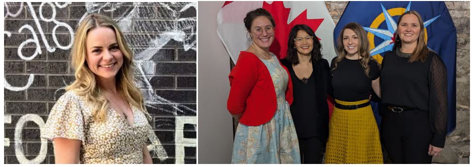 This image shows five women smiling.