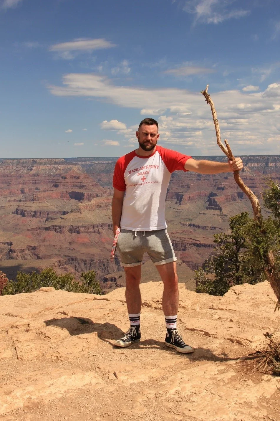Sandy lors d’un de ses voyages. Bord sud du Grand Canyon en Arizona.