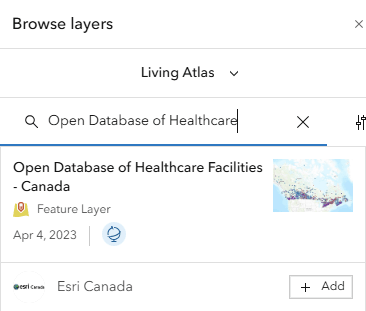 Searching for item within Living Atlas