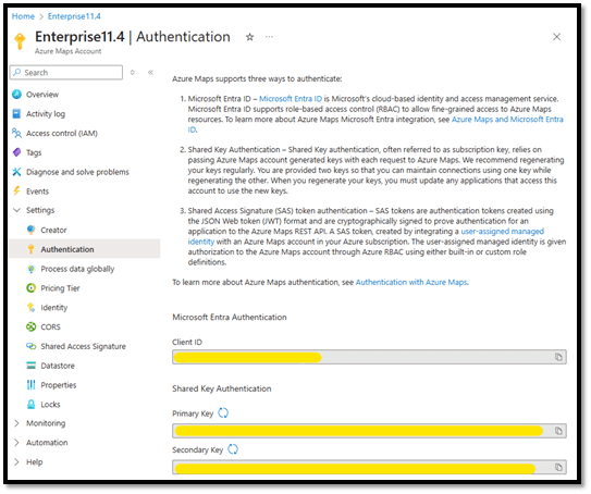 Screenshot of Resource Authentication window
