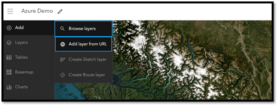 Screenshot of ArcGIS Online Webmap