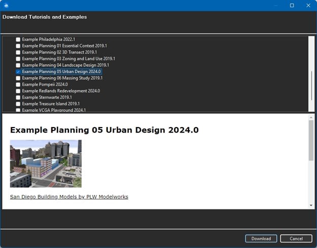 CityEngine example scene download