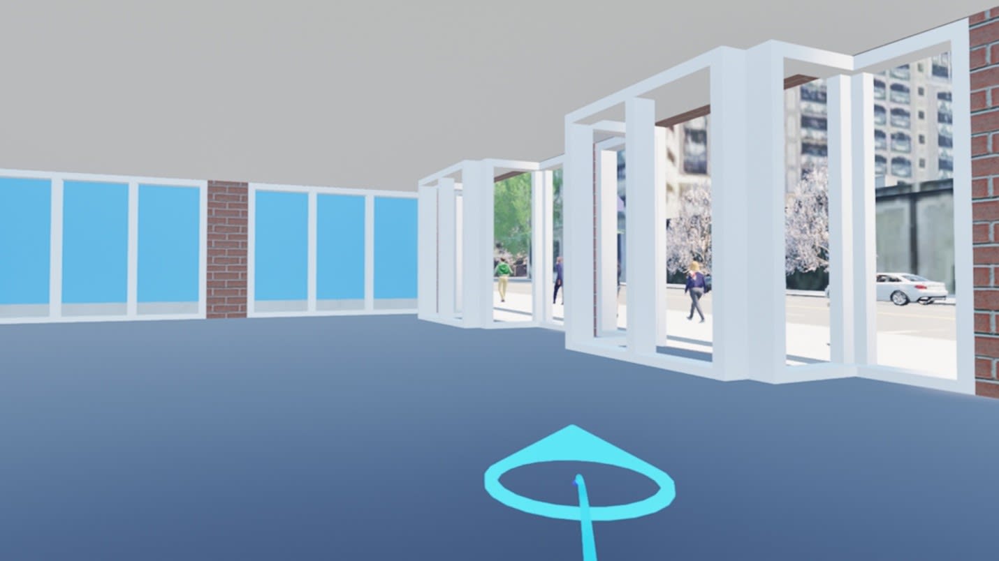 Use teleportation to get around in VR mode