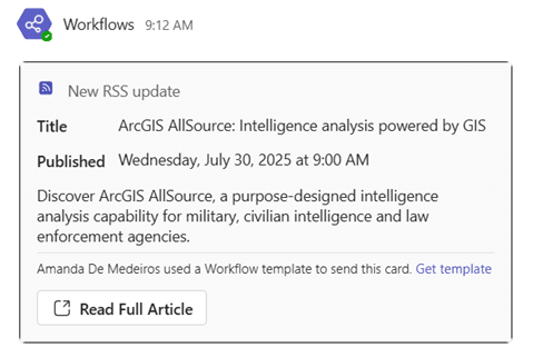 A new RSS update for a blog that was automatically published using the RSS feed. Your team will be able to read and stay informed with specially curated news.