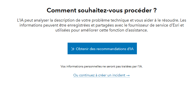 Bouton Obtenir des recommandations d&rsquo;IA.