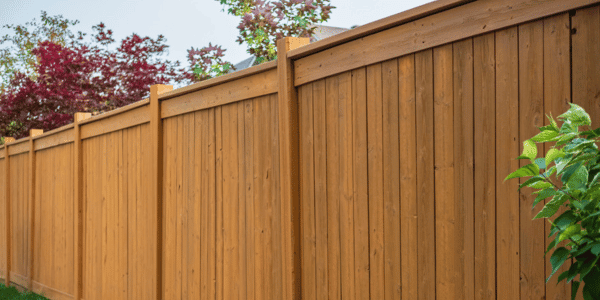 home with nice wooden fence