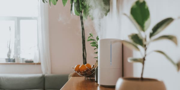 air humidifier in modern living room