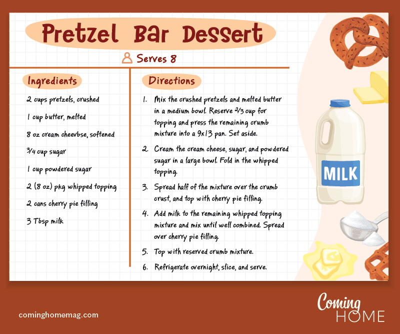 pretzel bar dessert recipe for Labor Day