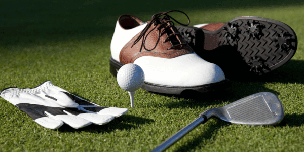 golf equipment, including golf club, golf ball, and golf shoes
