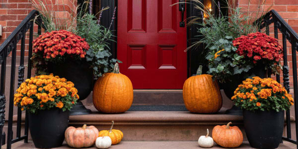 fall front porch decor