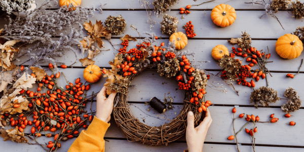 fall wreath making