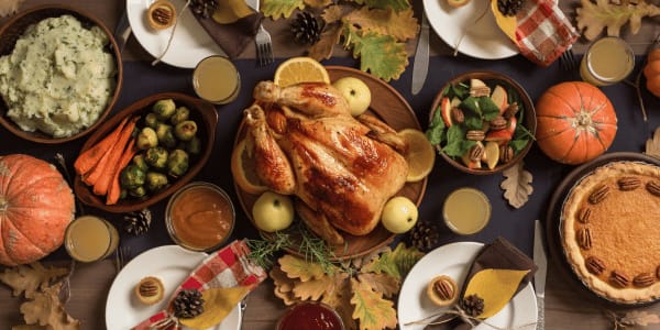 Canadian Thanksgiving turkey and food