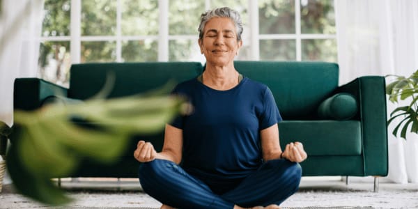 woman meditating