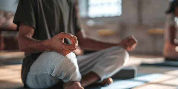 man meditating 