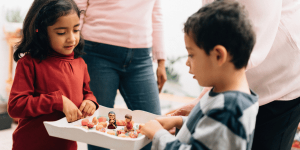 Mexican Family doing Las Posadas