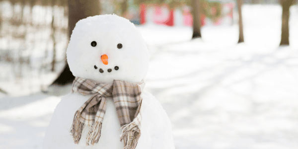 decorated smiling snowman