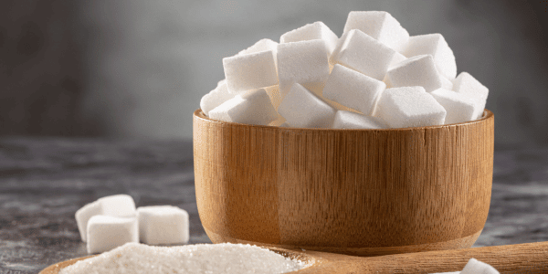 sugar cubes in bowl