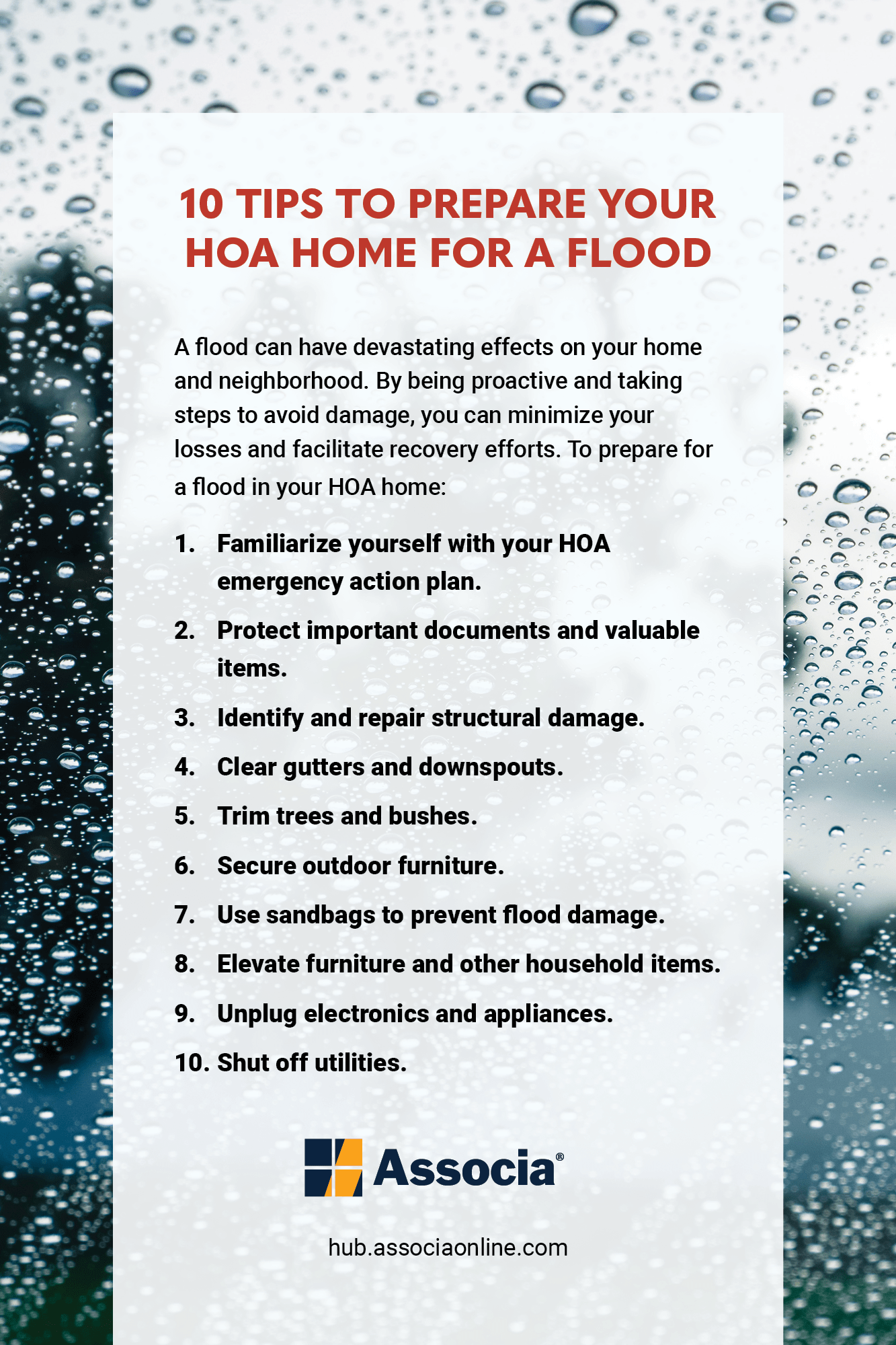10 steps on how to prepare for a flood