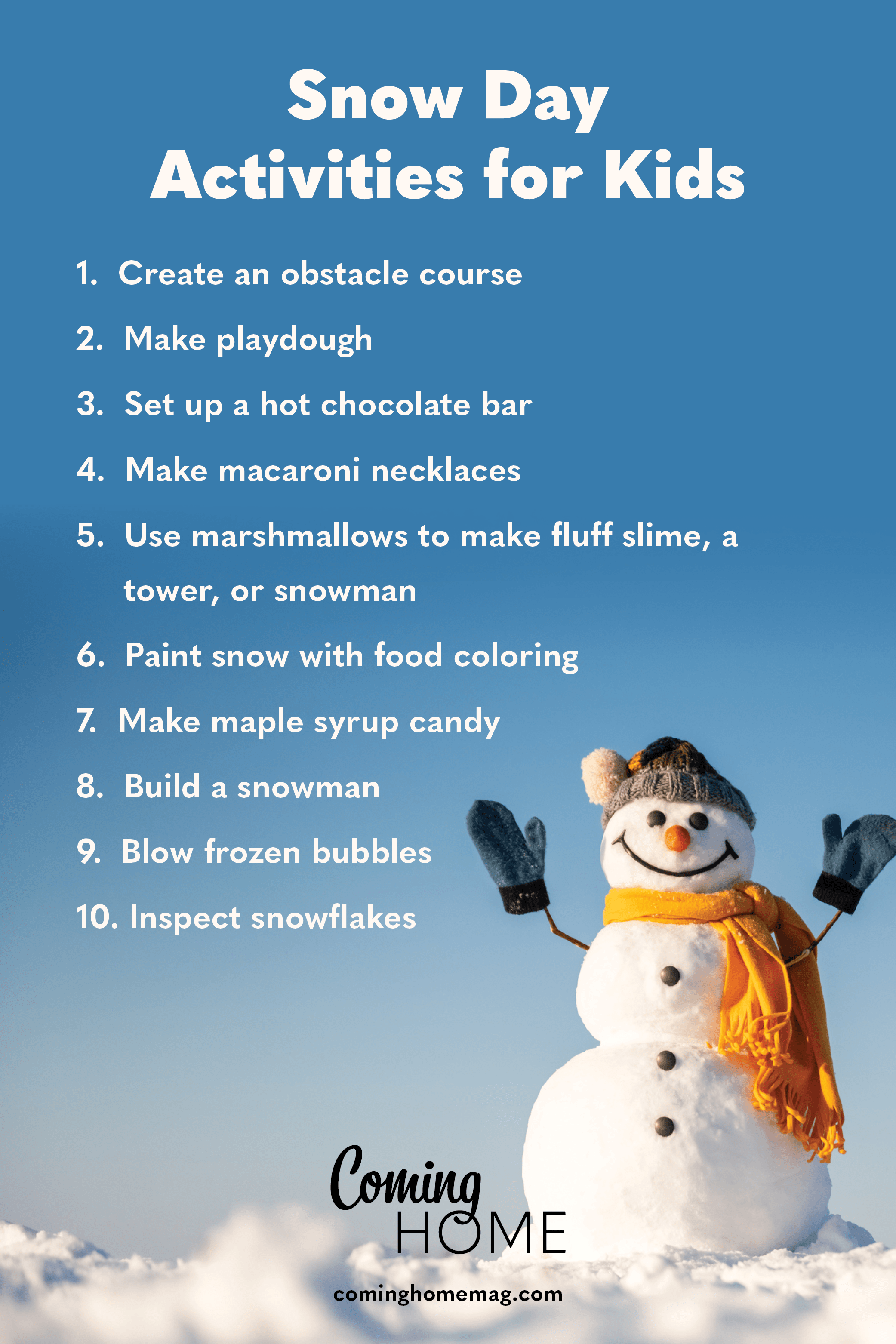 10 snow day activities for kids