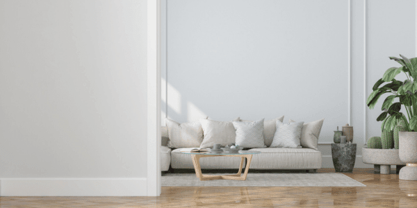 minimalist decorated living room
