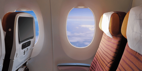 empty row on plane