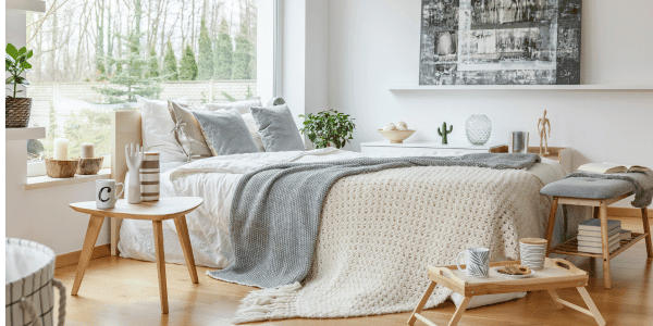 freshly painted bedroom using painting tips for beginners