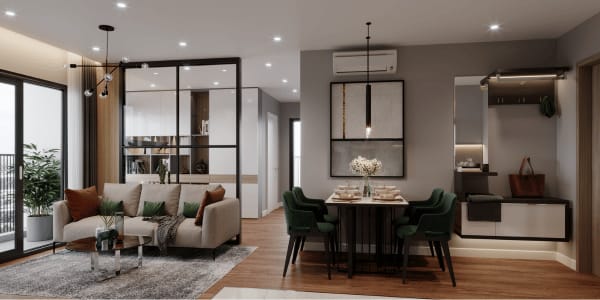 beautifully decorated apartment interior 