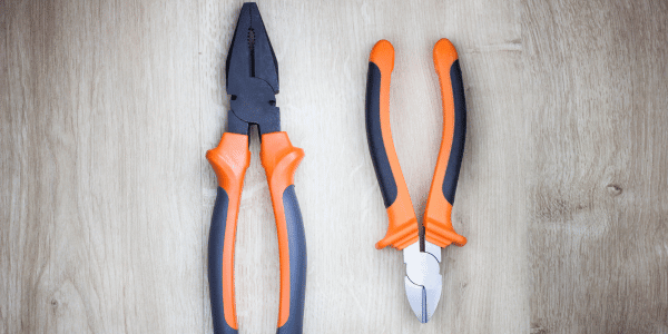 two sets of pliers in homeowner toolbox 