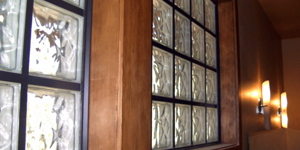 glass block window in home