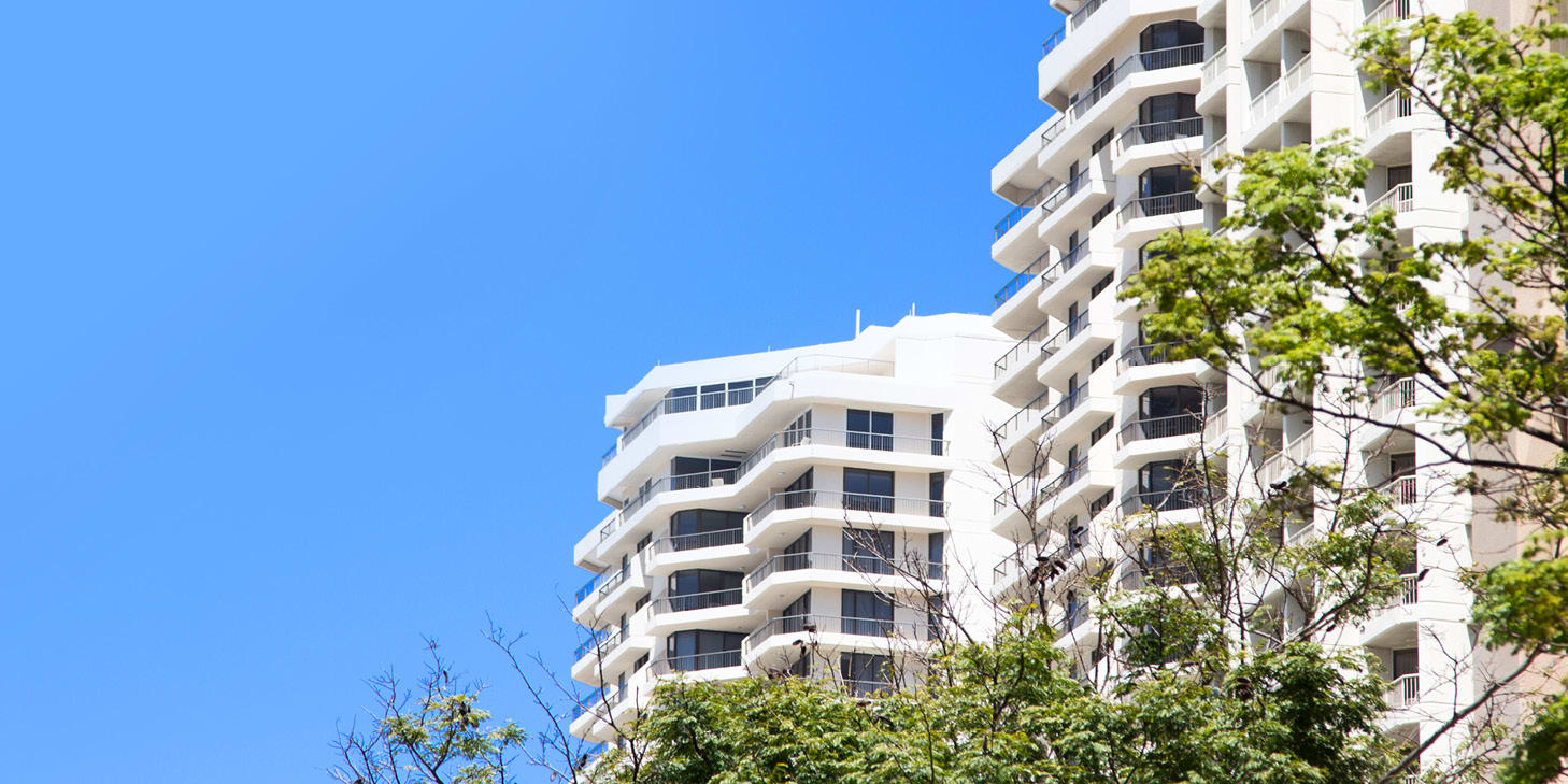 A group of top floor strata units.