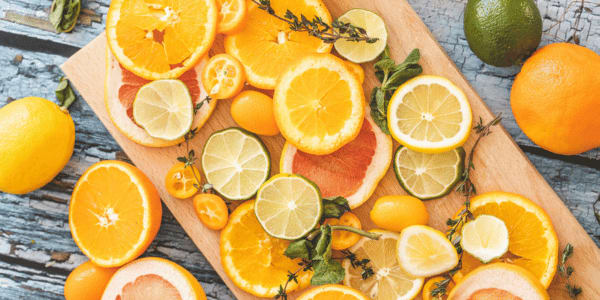 slices of citrus high in vitamin c