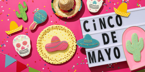 aerial view of cinco de mayo decor