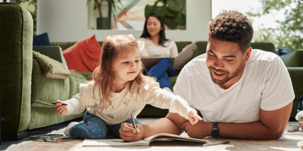 Father and daughter spending quality time together