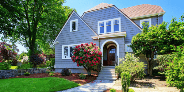 craftsman home exterior in summer during heatwave