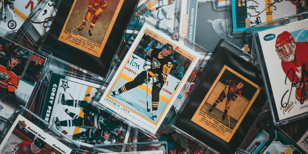 pile of sports trading cards