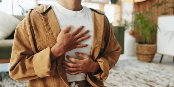 woman practicing breathwork techniques