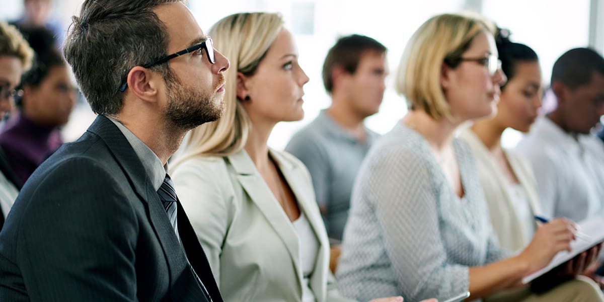 People attending in-person conference