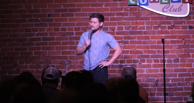 Drew Lynch performs at the Spokane Comedy Club.