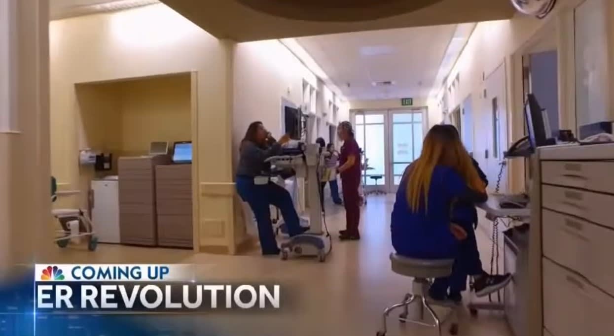 Emergency Room hallway with Nurses walking.