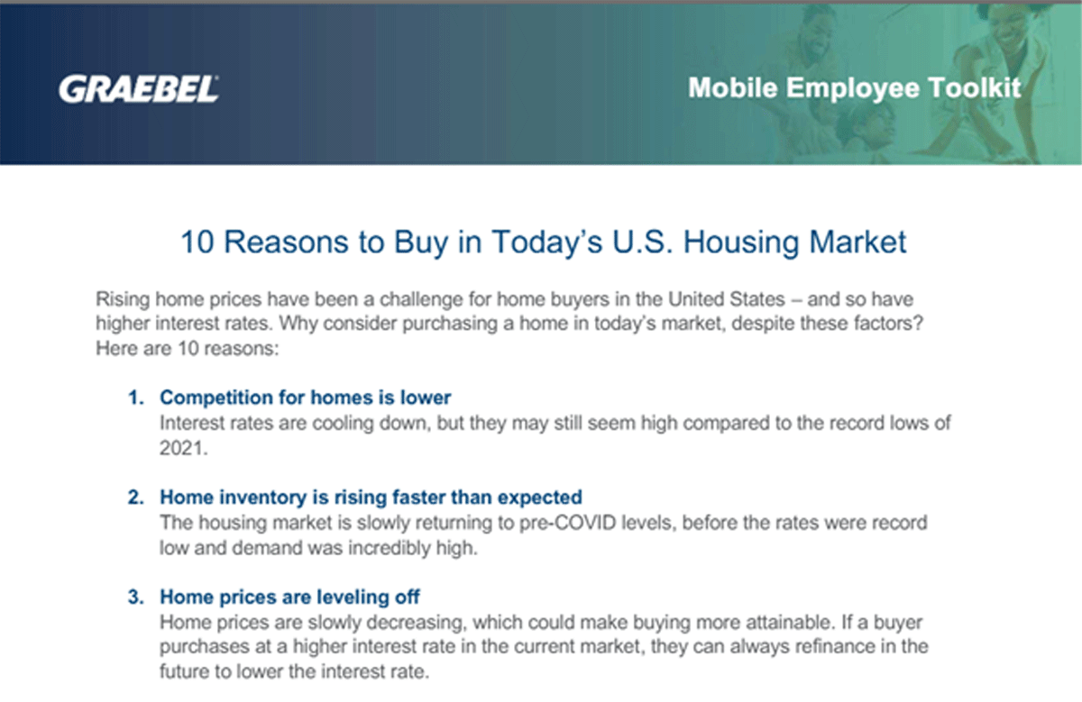 10 Reasons to Buy in Today's U.S. Housing Market