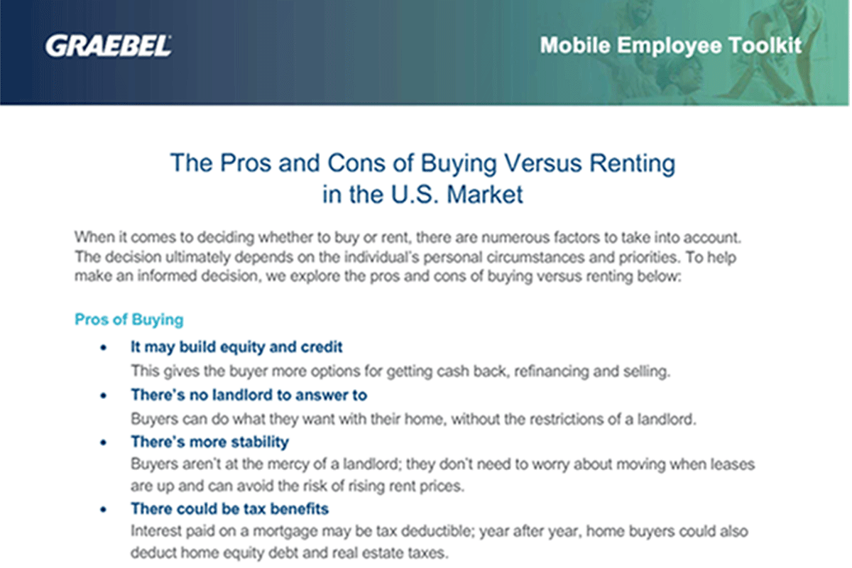 Pros and Cons of Buying vs. Renting in the U.S. Market