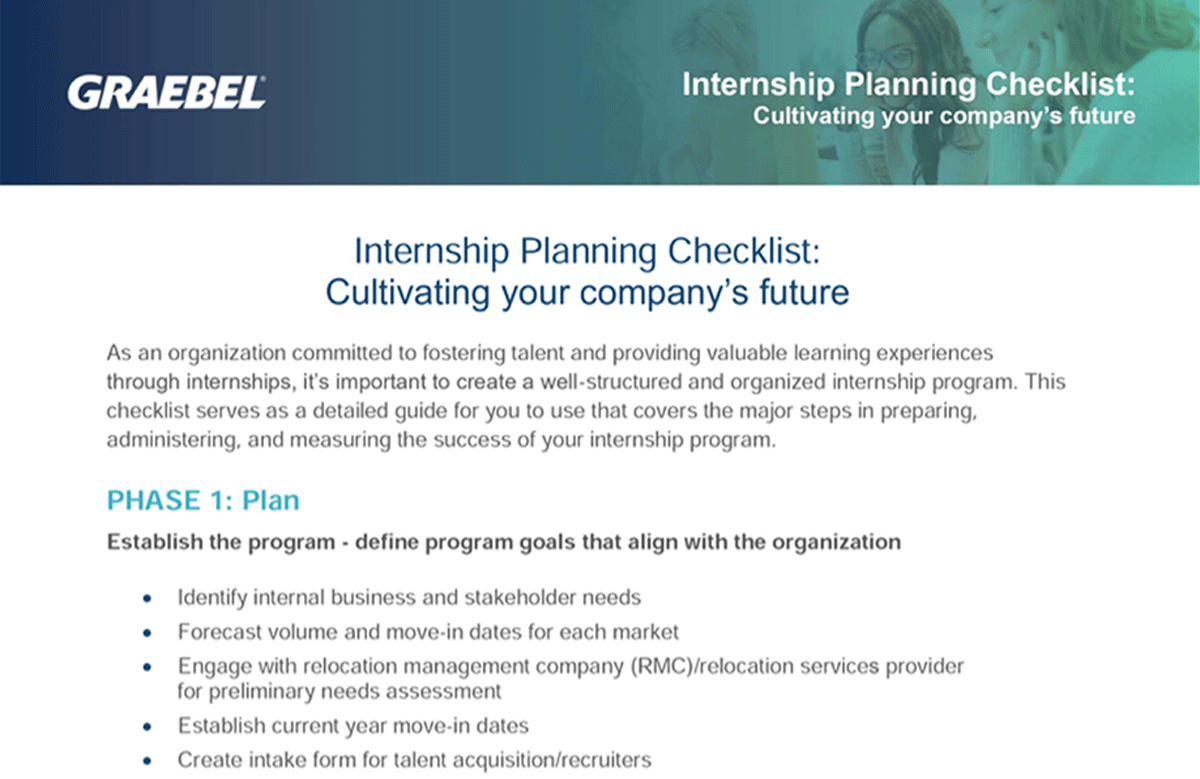 Internship Planning Checklist