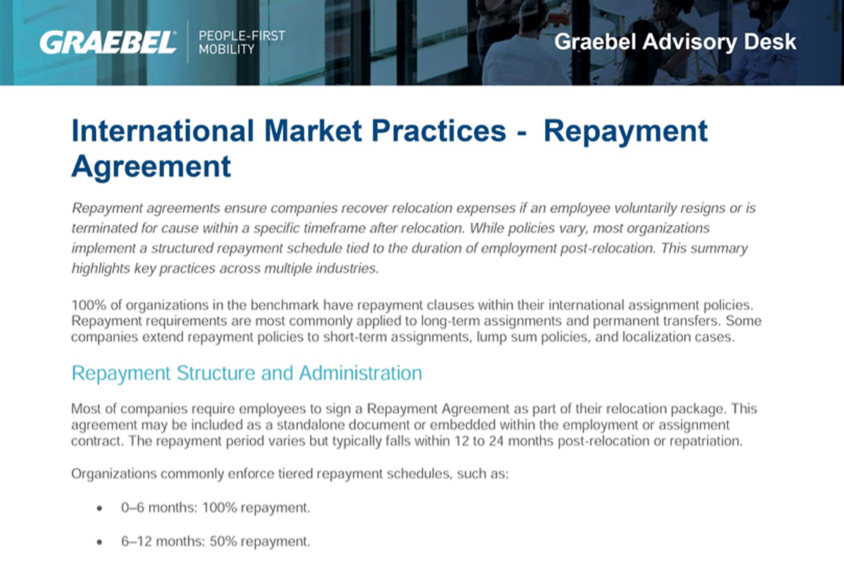 International - Repayment Agreement Key Practices